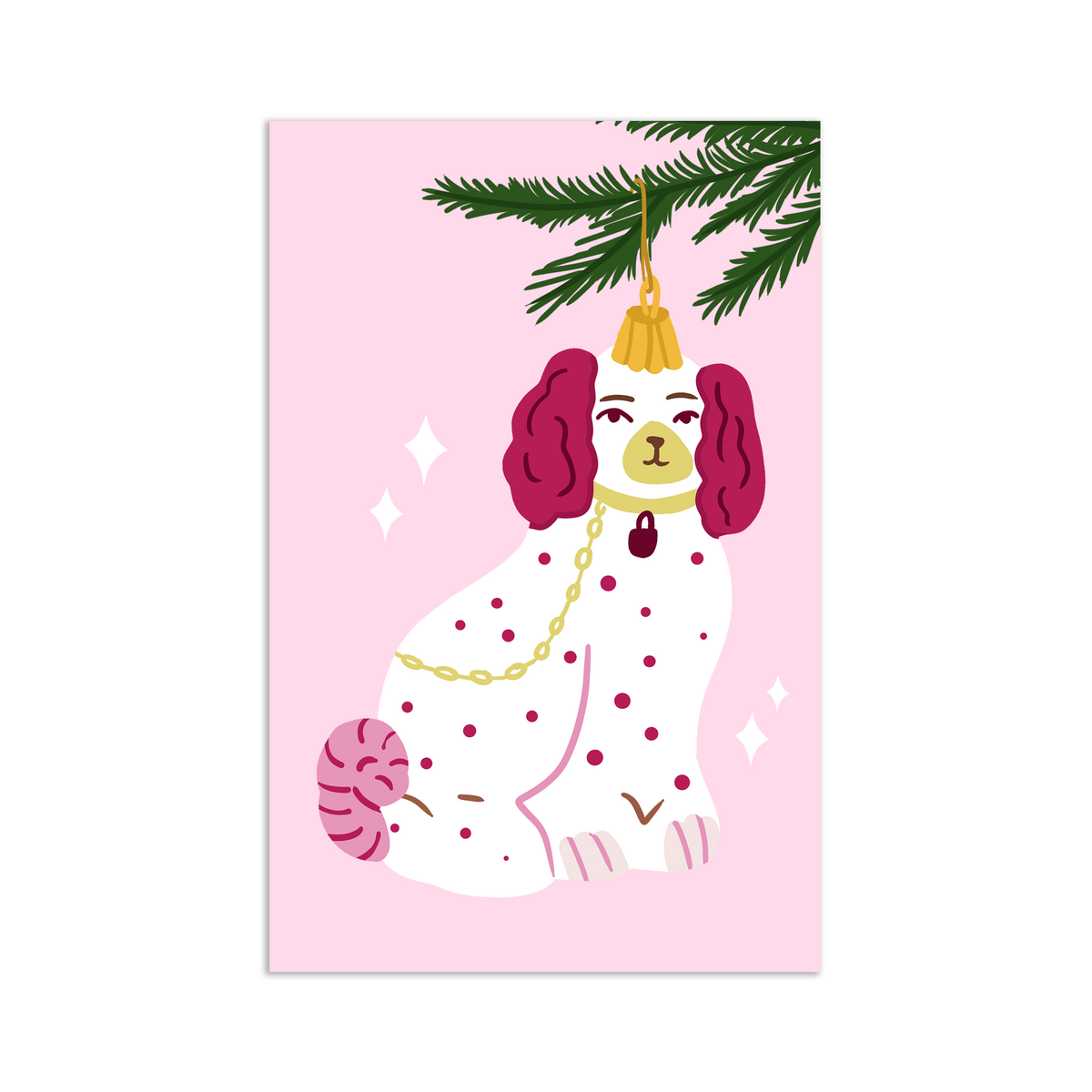 Minikarte/Geschenkanhänger Weihnachten – Weihnachten – Hundeornament