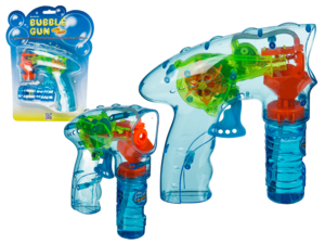 Seifenblasenpistole mit LED & ca. 56 ml Seifenblasenflüssigkeit,