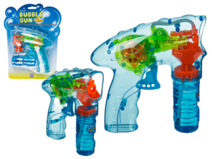 Seifenblasenpistole mit LED & ca. 56 ml Seifenblasenflüssigkeit,