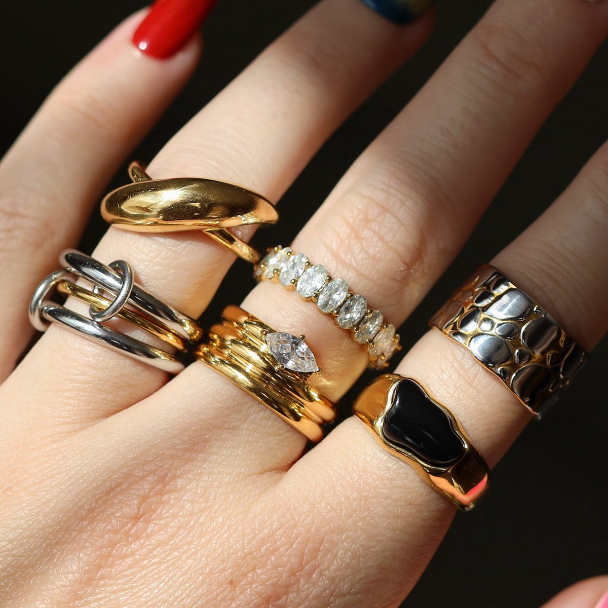 Ava - Eternity Ring Stack