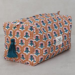 Blockprint-Toiletten Indianerbruin