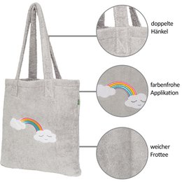 Borsa shopper grigio nuvola, 40x38
