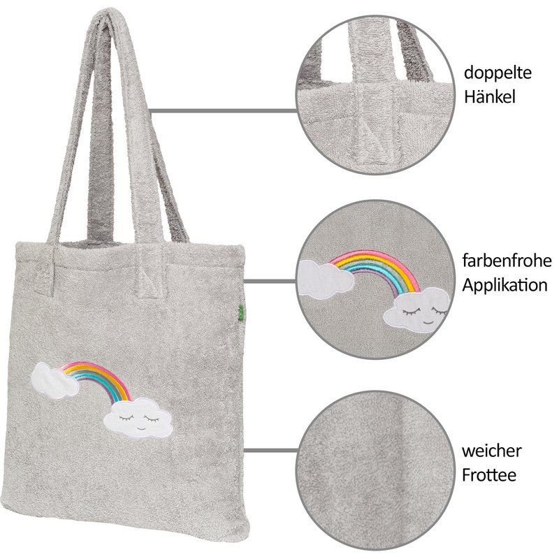Borsa shopper grigio nuvola, 40x38