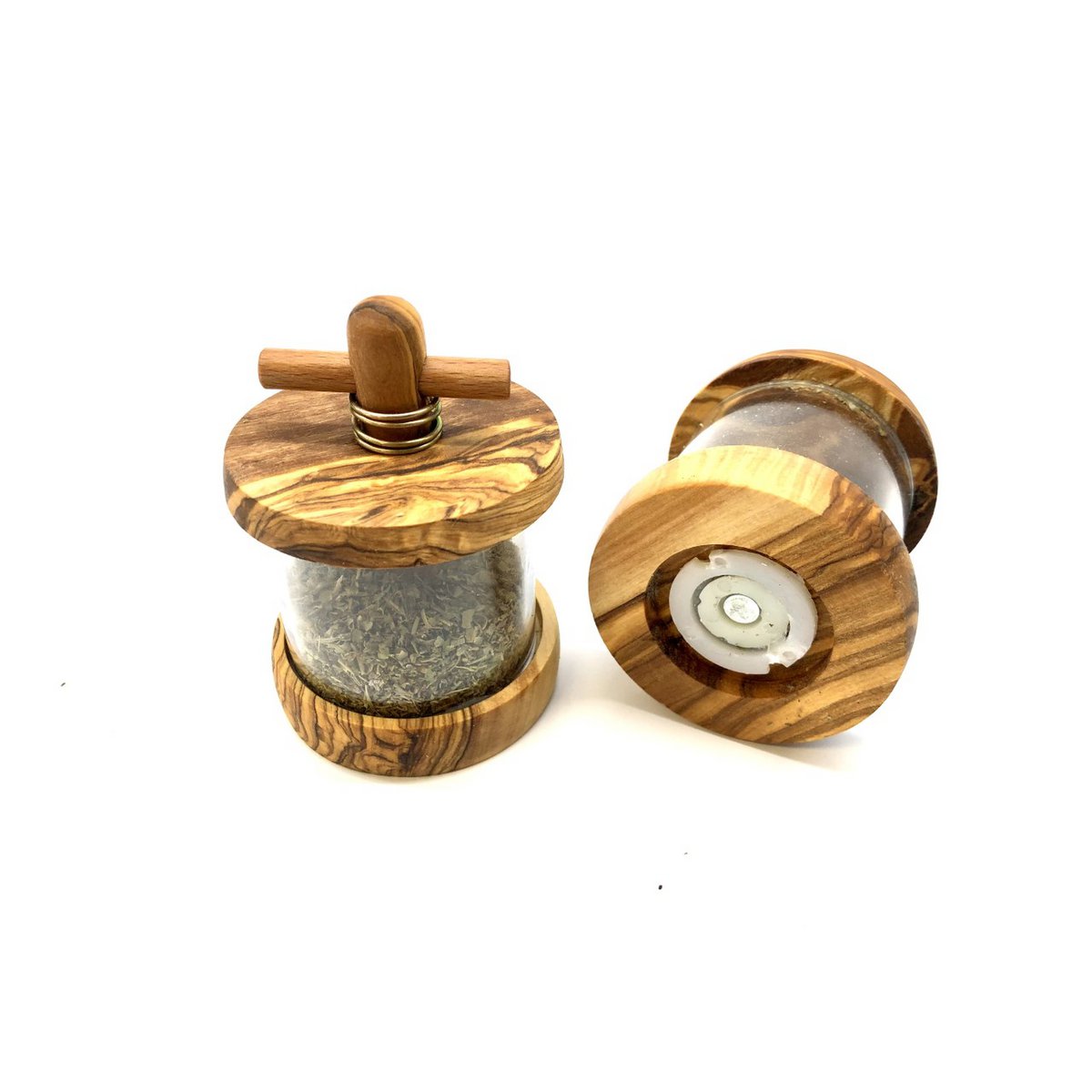 Molino de hierbas de madera de olivo