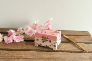DIY Knutselpakket Sieradenkistje Roze/Wit