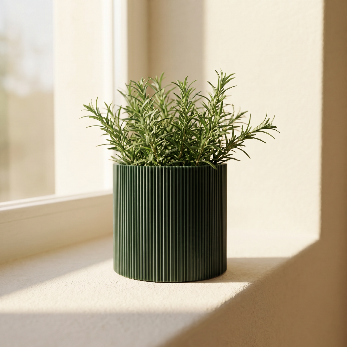 Übertopf geriffelt, 3D-gedruckt matt – 3 Größen | Lined Collection