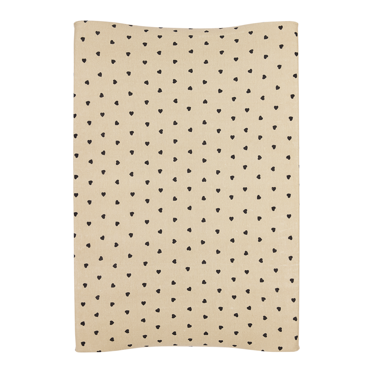 Changing pad cover jersey print Sweet Heart Soft Sand/Black