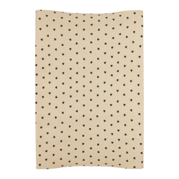 Changing pad cover jersey print Sweet Heart Soft Sand/Black