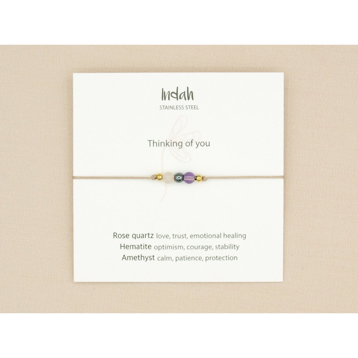 Armband rock, thinking of you, zilver en goud