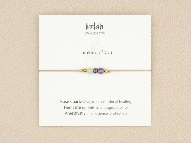 Armband rock, thinking of you, zilver en goud