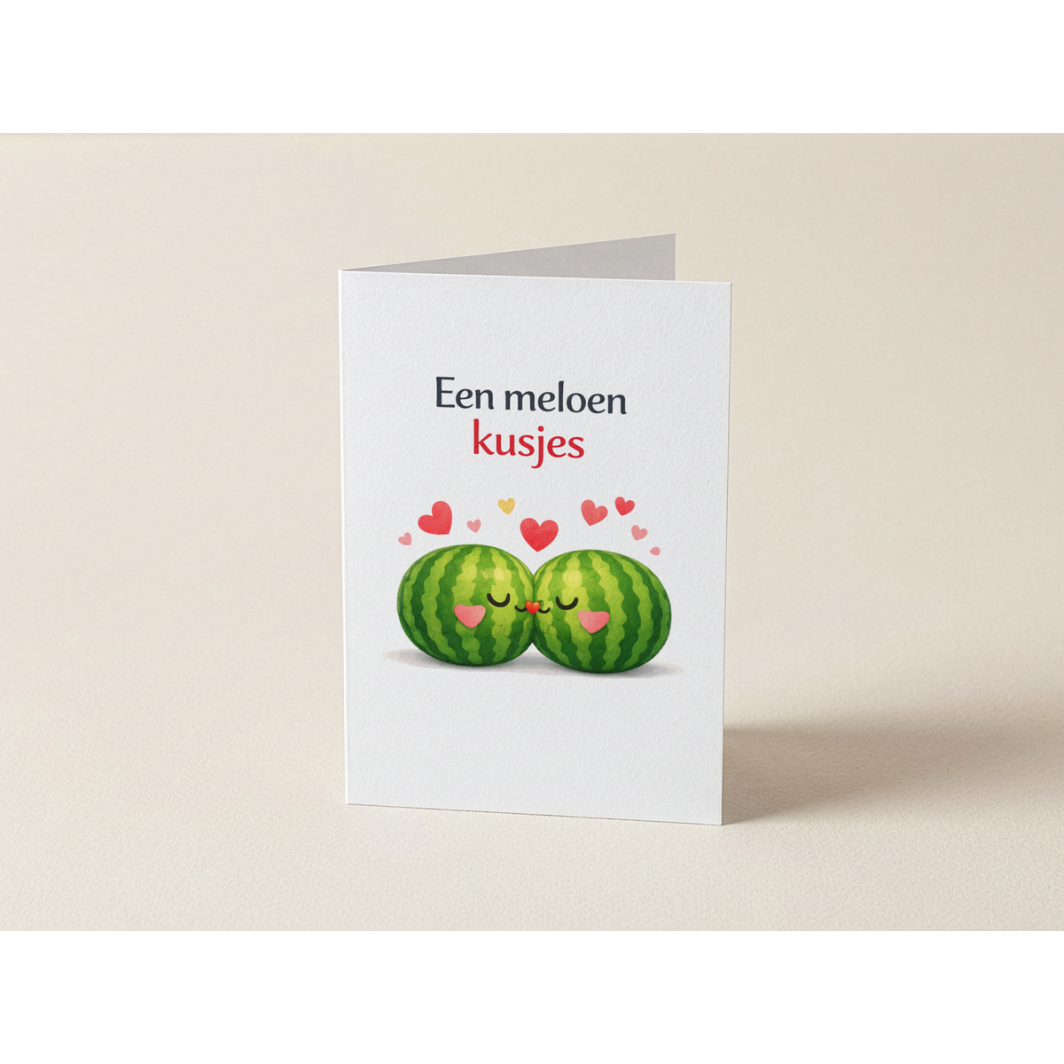 Wenskaart - Een meloen kusjes - Meloenen kusjes