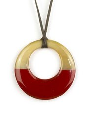 Pendente piccolo irregolare laccato rosso