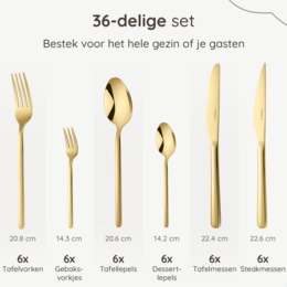 Besteckset Amor - 6 Personen / Gold 18,0 Edelstahl