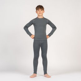 Merino 250-set met lange mouwen voor kinderen Perfect Grey