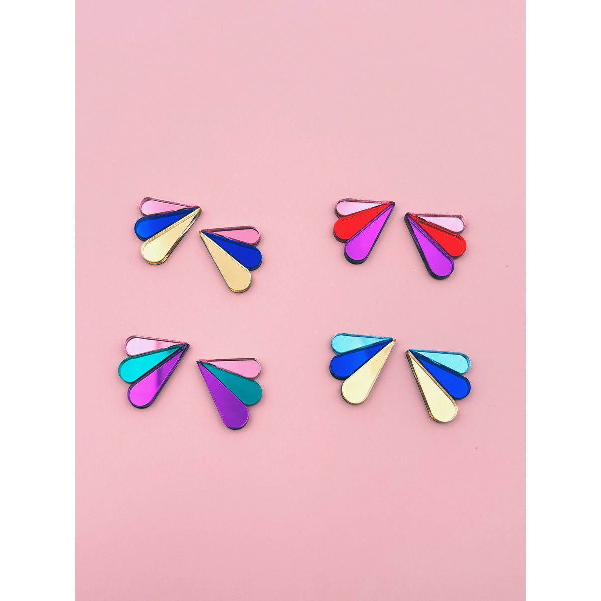 Boucles d'Oreilles Puces Miroirs Armance