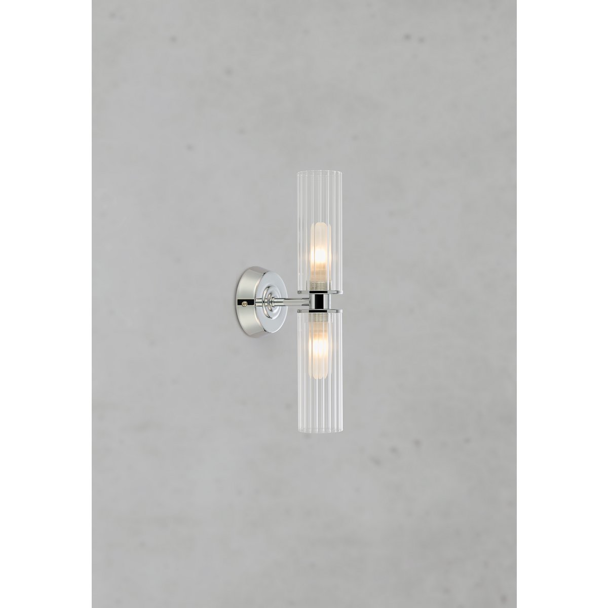 RIMINI Wall 2L Klar/Chrom IP44