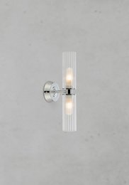 RIMINI Wall 2L Klar/Chrom IP44