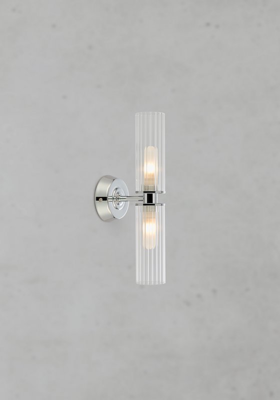 RIMINI Wall 2L Klar/Chrom IP44
