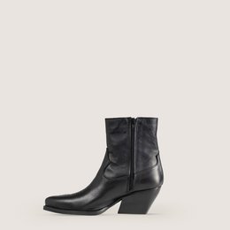 Janice Black Texan Ankle Boots
