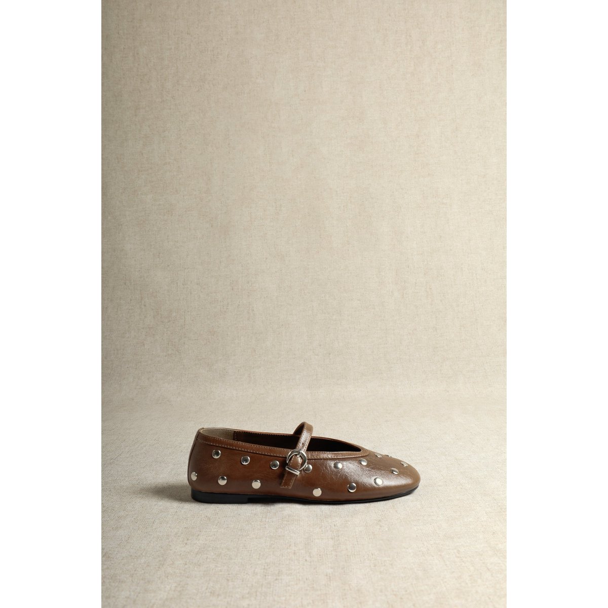 ALLI STUDS MOSGROEN – Glanzend leren Mary Janes met studs