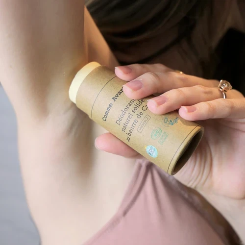 Solid deodorant with cocoa butter