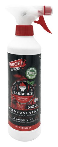 BIO 4 in 1 cleaner for fireplace inserts and barbecue grills - 500 ml