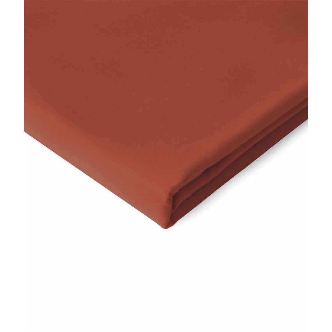 Feuille de satin sans caoutchouc Terre cuite unie
