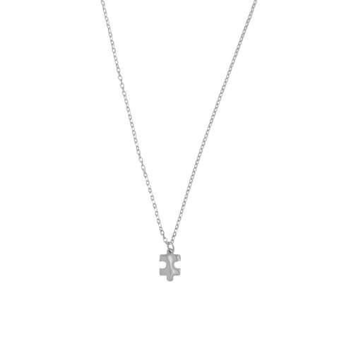 Puzzleteil-Beziehungshalskette – Teil 2 – Silber
