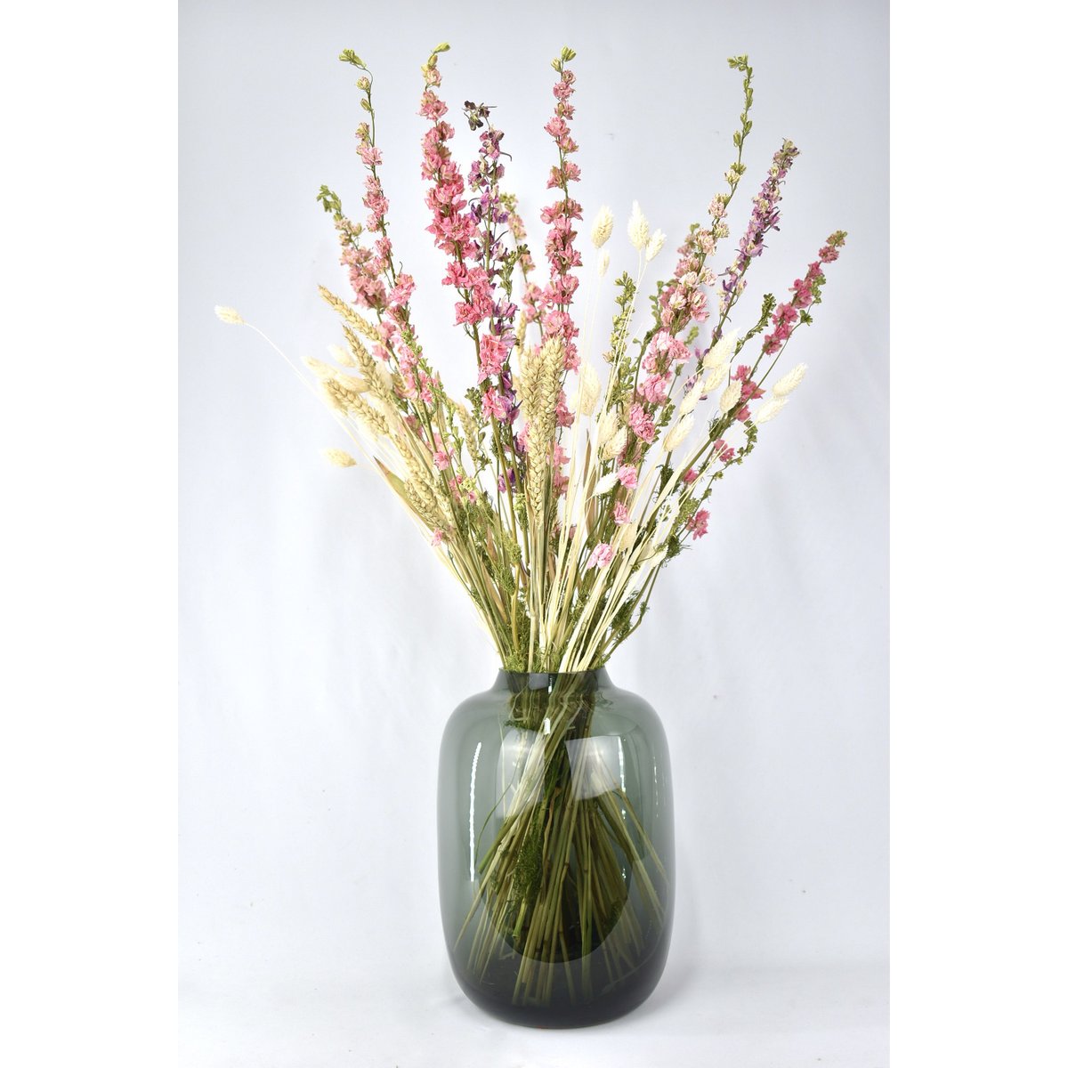 Tørret blomsterbuket - Naturrosa - 70 cm