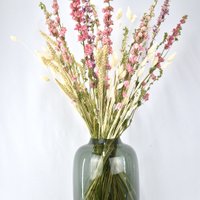 Getrockneter Blumenstrauß - Naturrosa - 70 cm