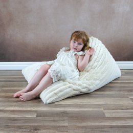 Poltrona MINI CHILLTOP, Pelliccia Esclusiva Bianco Sporco