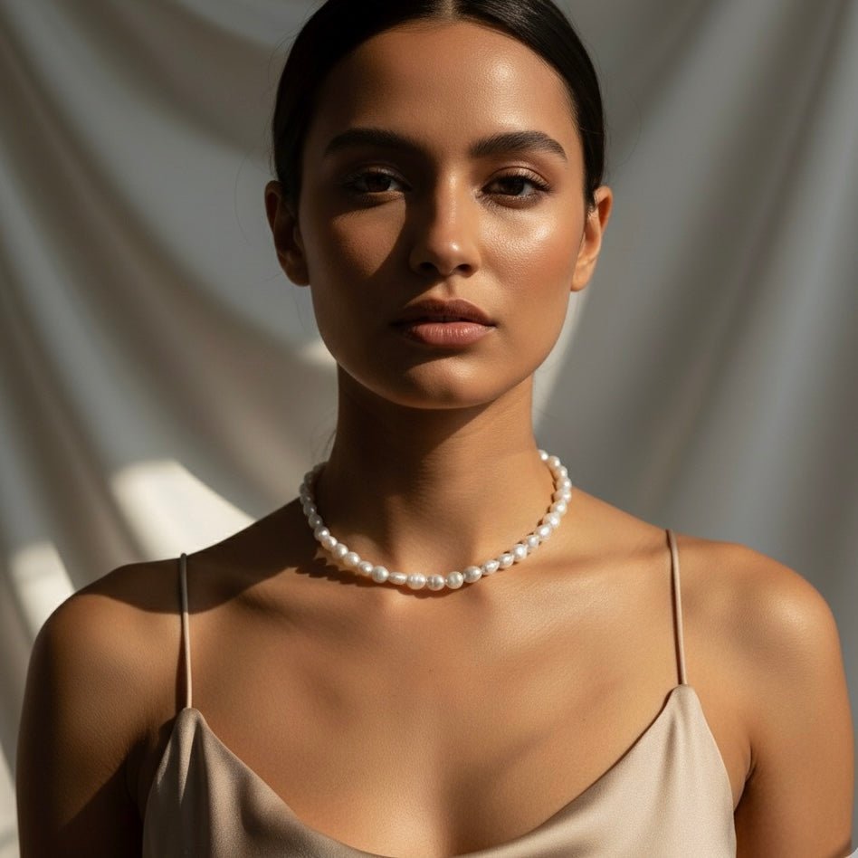 Oceanía - Collar de gargantilla con perlas barroco