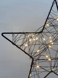 Lampada Stella In Metallo Con Luce Led