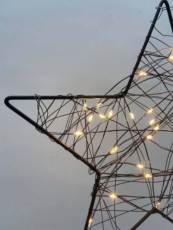 Lampada Stella In Metallo Con Luce Led