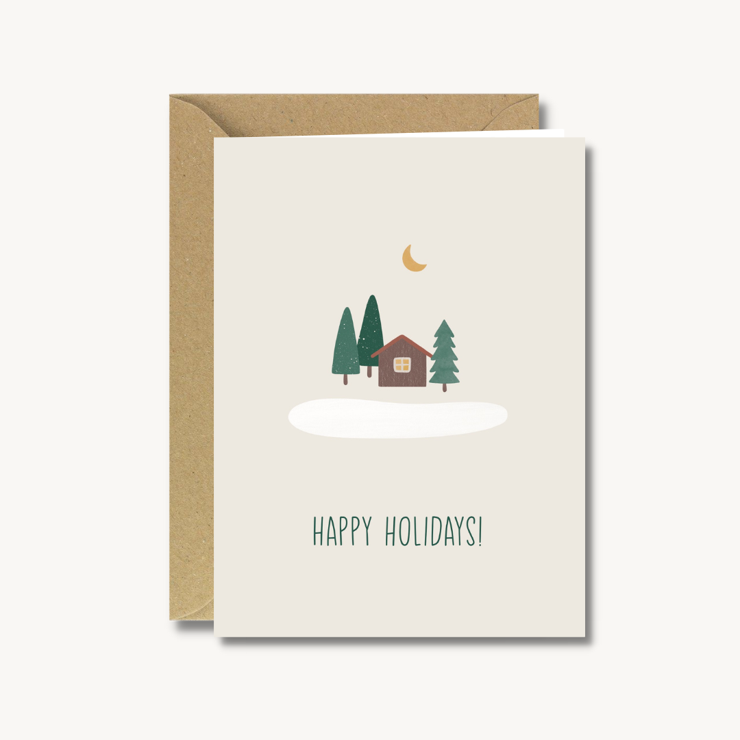 Kerstkaart met envelop - Forest Home