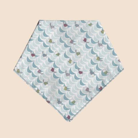 Seawater Fishes Snap-on Bandana
