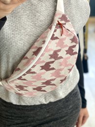 Sac Banane PIED DE COQ ROSA