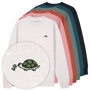 Bestickter Pullover – Lars die Schildkröte