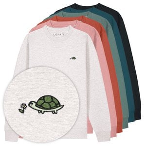 Bestickter Pullover – Lars die Schildkröte