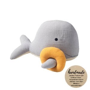 Soft Toy Muslin Whale Bobby