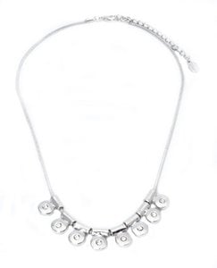 Metalen collier met rodium plating