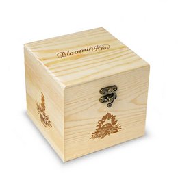 Creano ErblühTea Caja decorativa de madera, juego de 6 unidades para té blanco