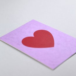 Carte postale coupée en bois Helene Herz