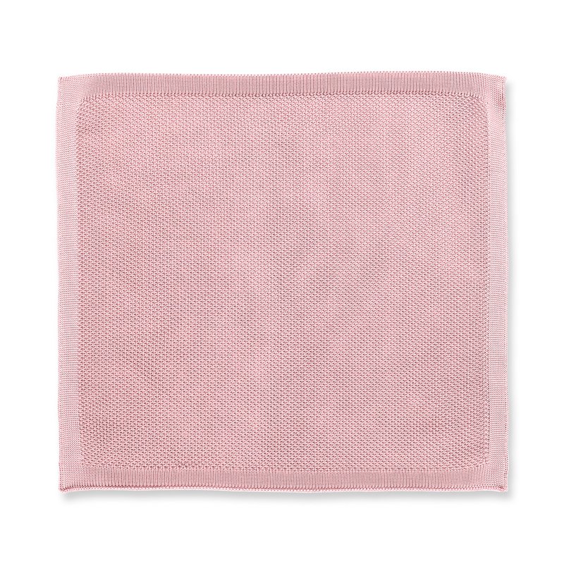 Dusty pink knitted pocket square