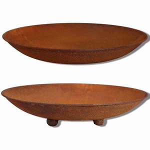 Deko Schale Rost Ø 47 cm | Gartendeko Vintage Pflanzschale