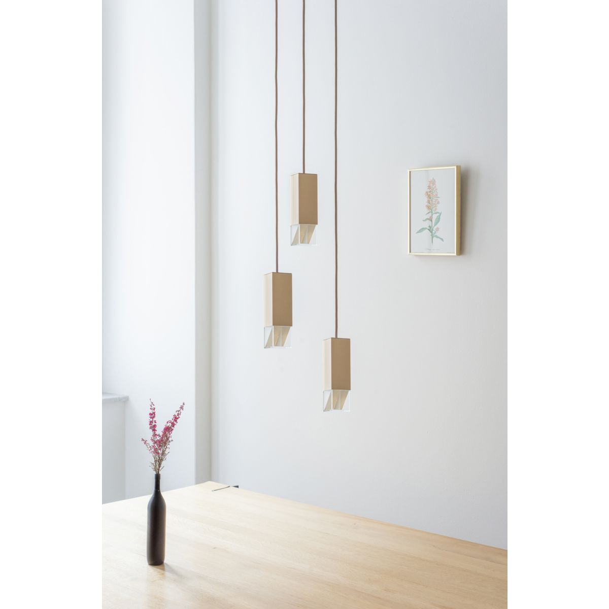 Lampe/One Messing Trio Lysekrone