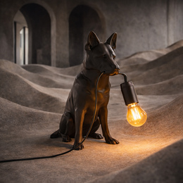 German Shepherd table lamp