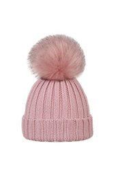 OLLO BABY hat – 100% merino wool – pink