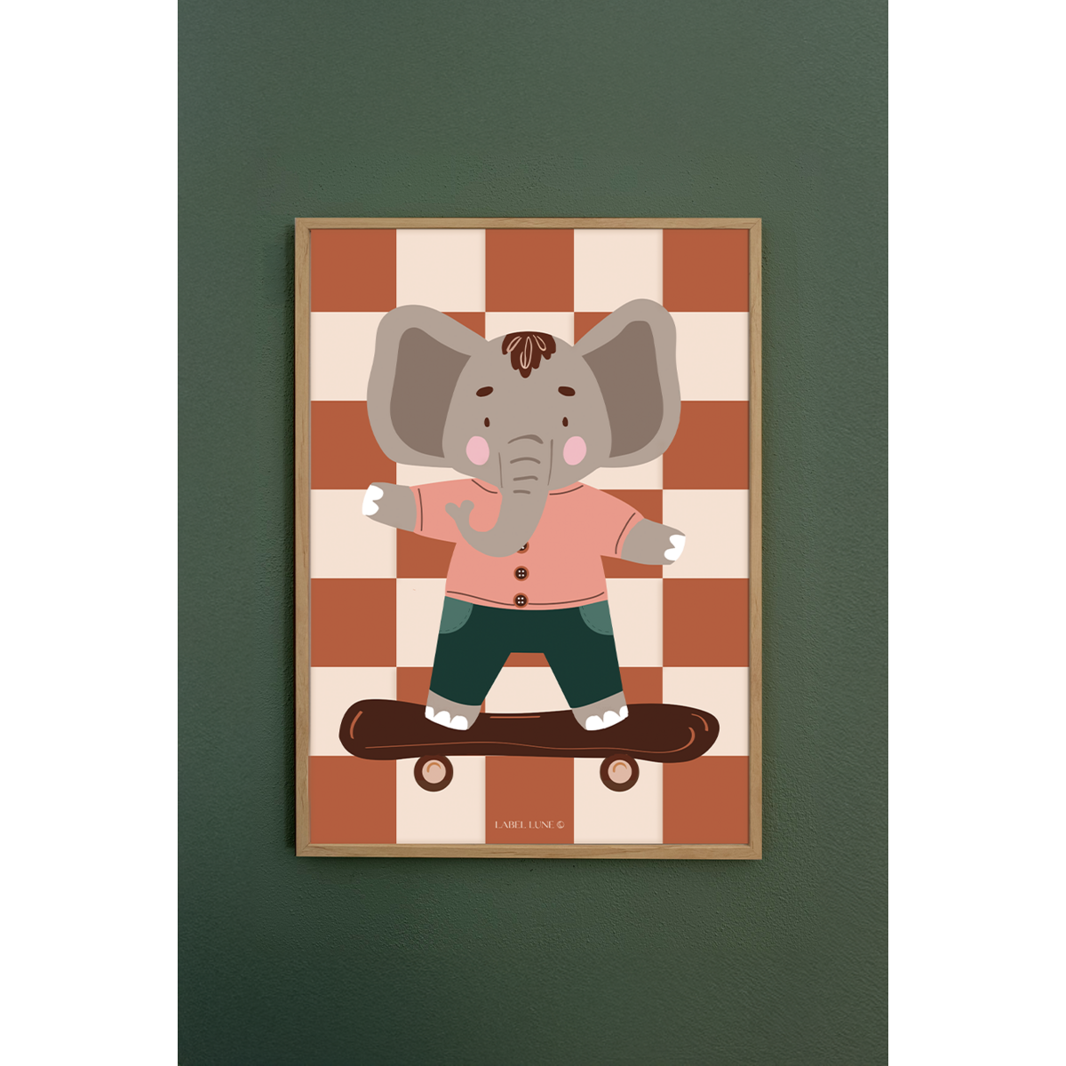 Plakat børneværelse - Elephant Ollie