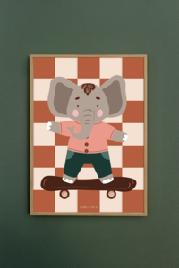 Poster Children's Room Elephant Ollie